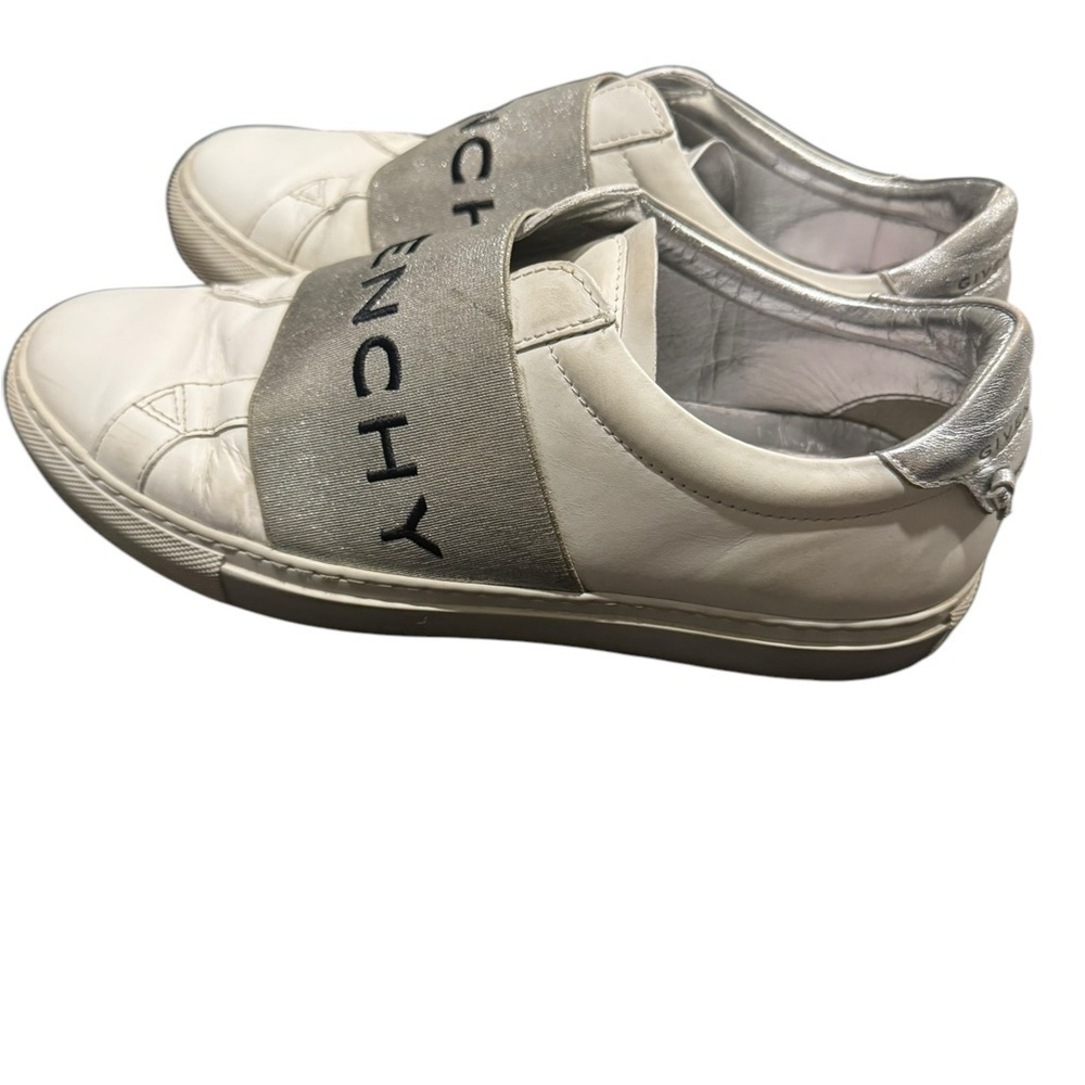 Givenchy Urban Argent White and Silver Street Sneakers- Size 38 1/2 or   U.S 8 - Picture 4 of 9